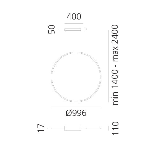Discovery Vertical 100 RGBW LED Pendant