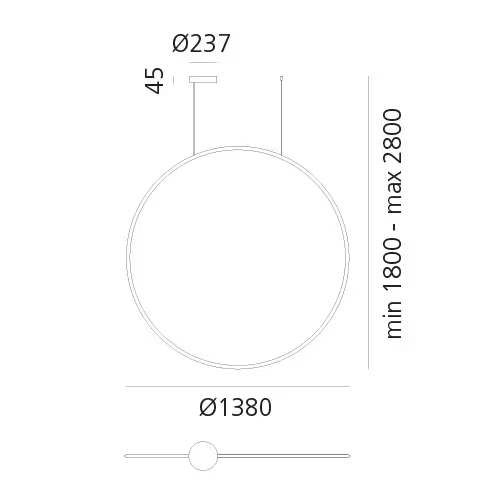 Discovery Vertical 140 LED Pendant
