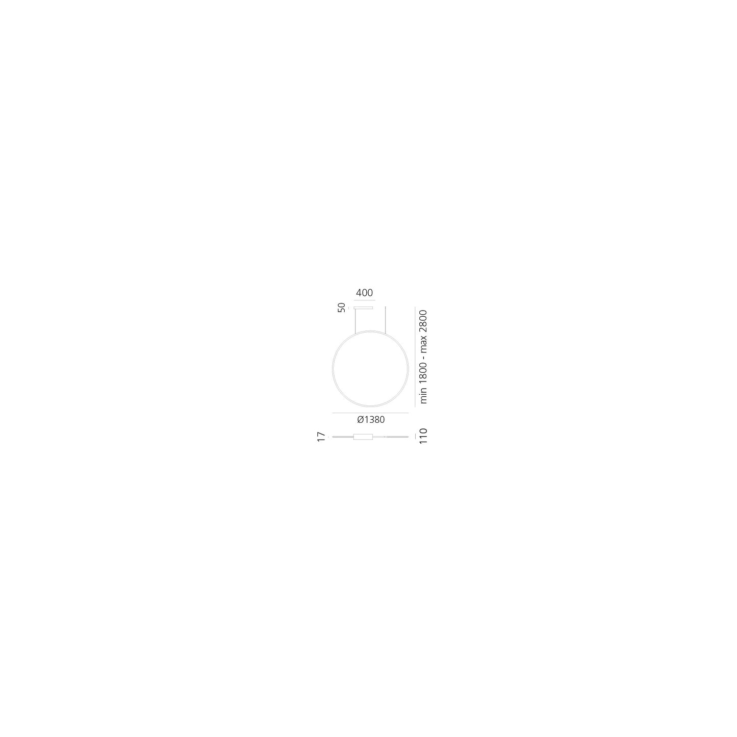 Discovery Vertical 140 RGBW LED Pendant APP
