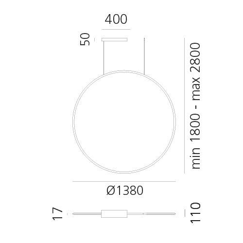 Discovery Vertical 140 RGBW LED Pendant