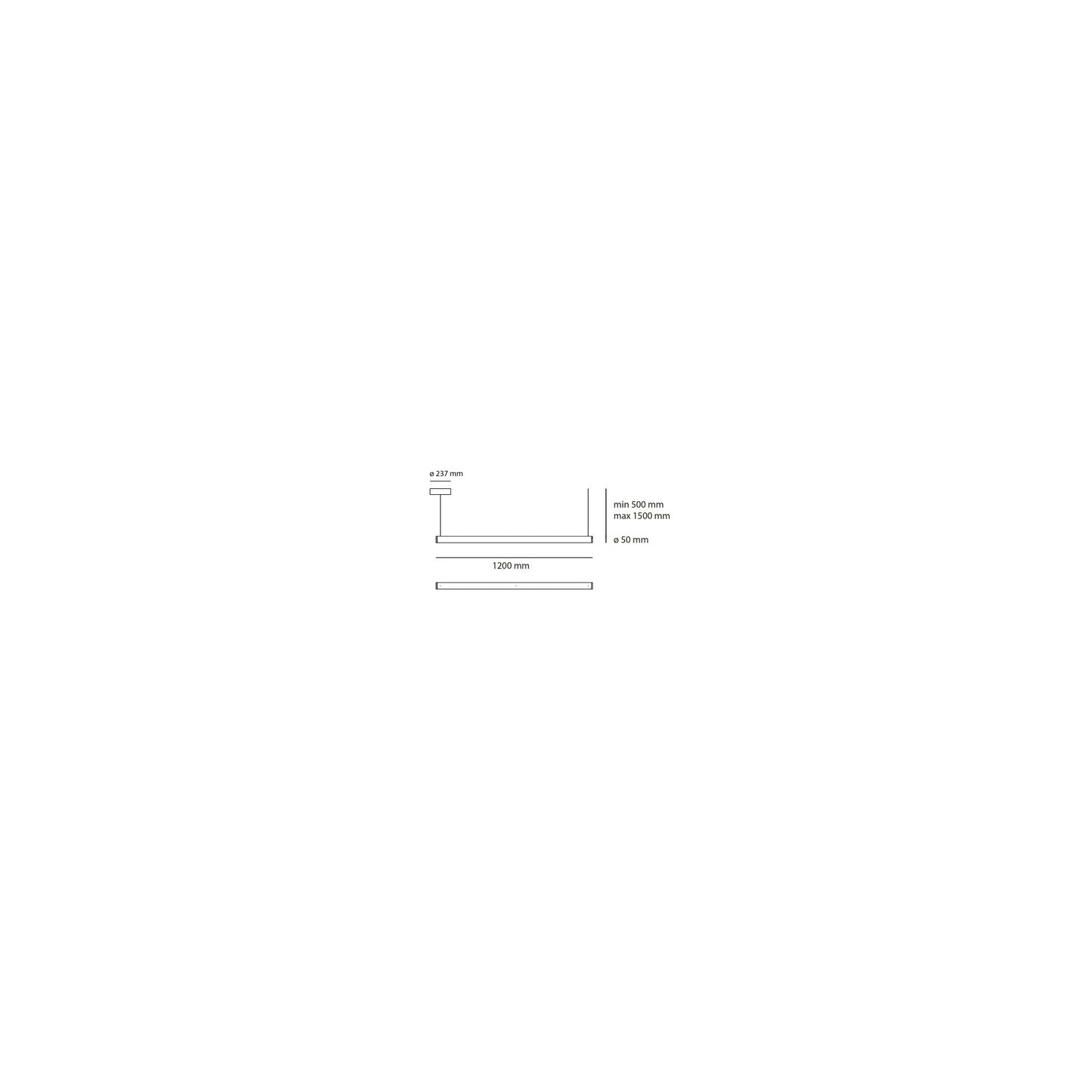 Alphabet of Light Linear 120 LED Pendant White