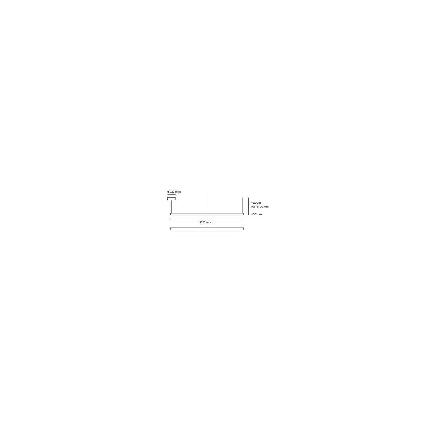 Alphabet of Light Linear 180 LED Pendant White