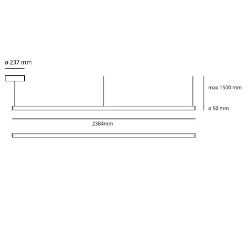 Alphabet of Light Linear 240 LED Pendant