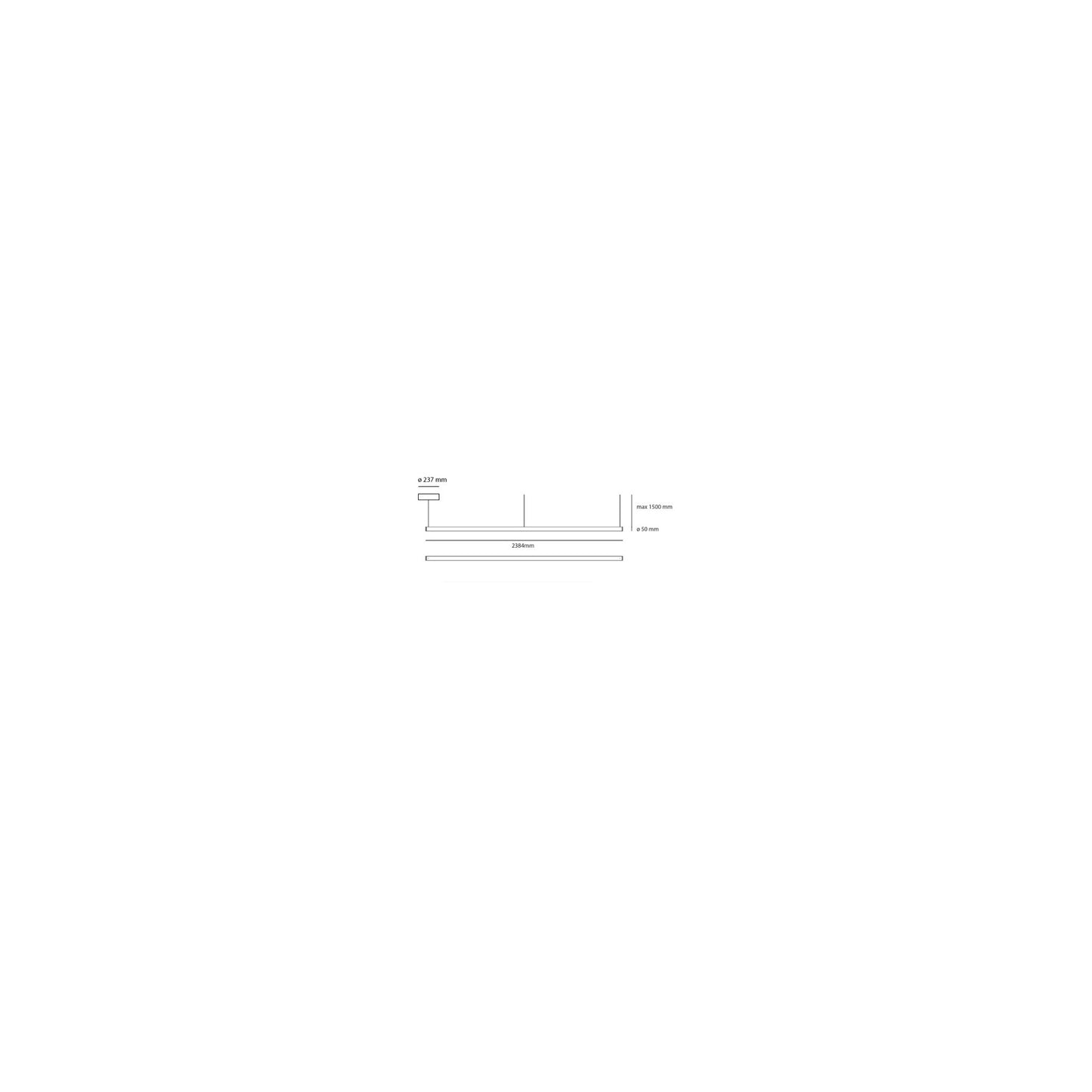 Alphabet of Light Linear 240 LED Pendant White