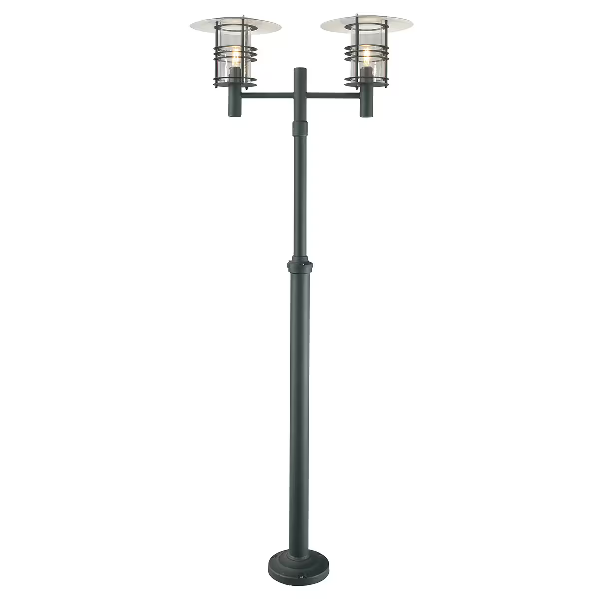 Stockholm Outdoor 2-Light Twin Head Lamp Post