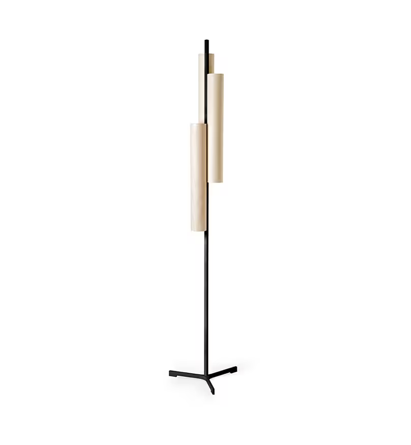 Black Note Triplet LED Floor Lamp