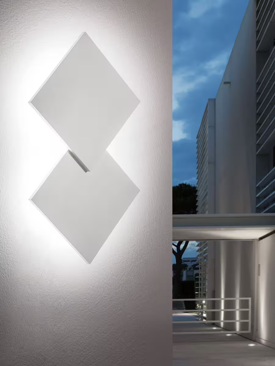 Puzzle Double Square Outdoor LED Wall Light