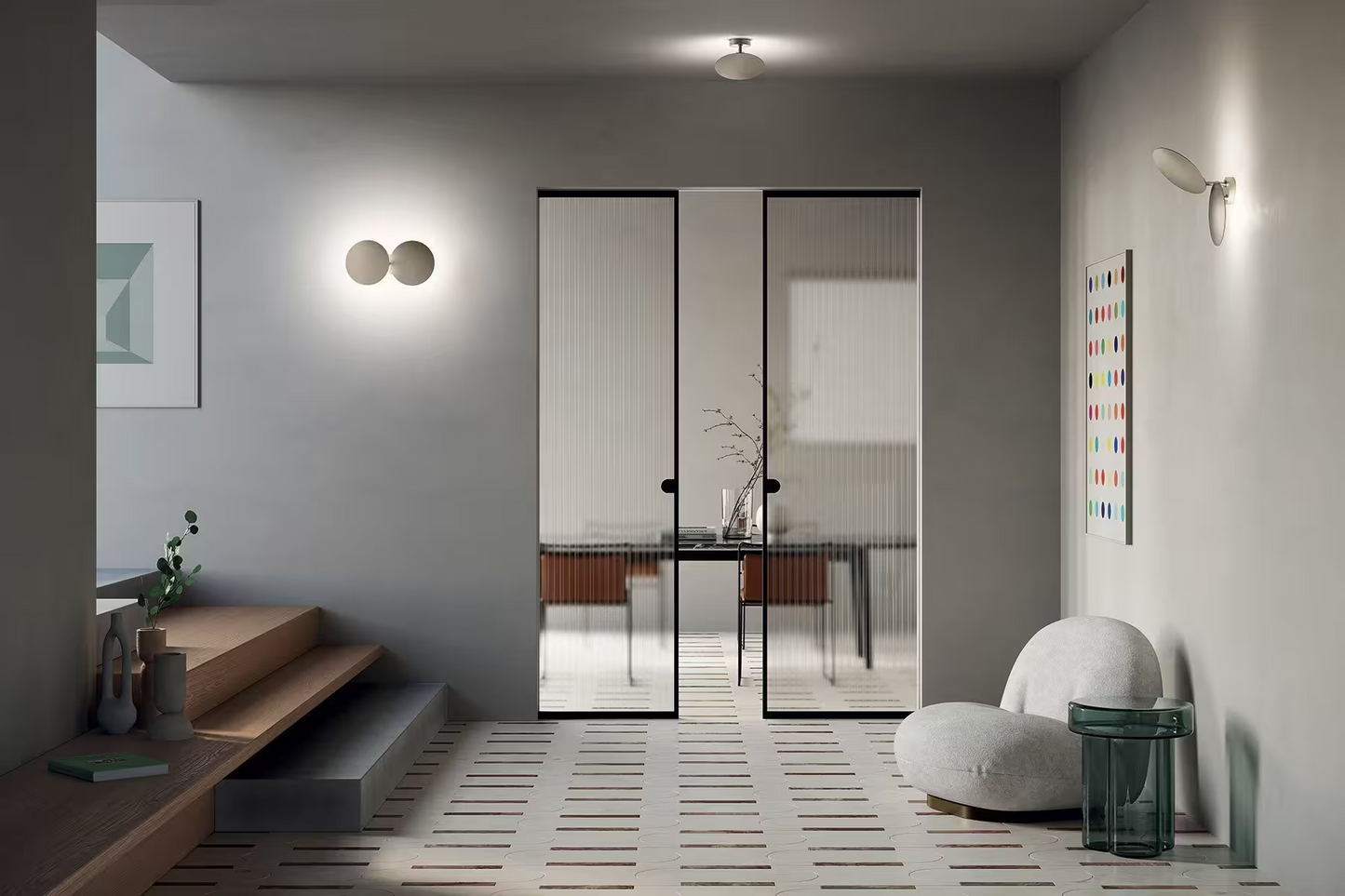 Puzzle Round Single 2700K LED Wall Light