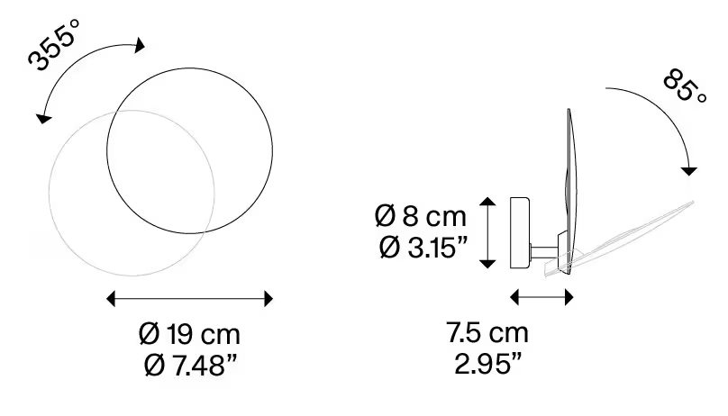 Puzzle Round Single 2700K LED Wall Light