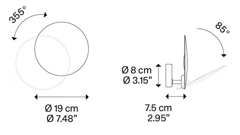 Puzzle Round Single Outdoor LED Wall Light
