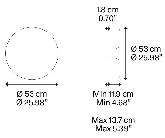 Puzzle Mega Round Small 3000K LED Wall Light