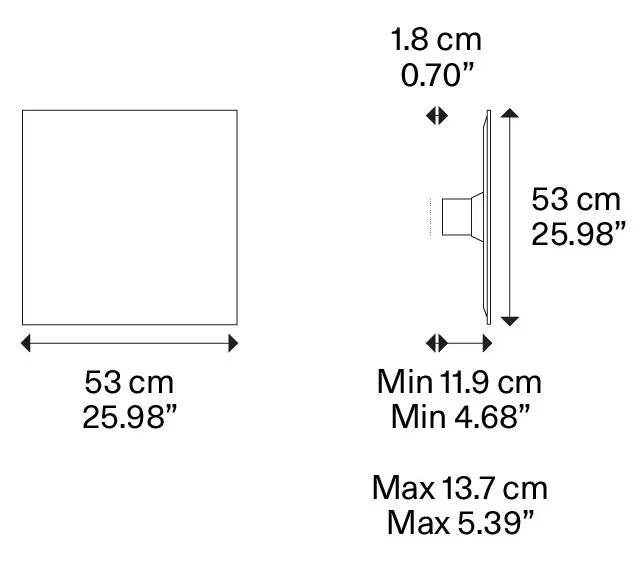 Puzzle Mega Square Small 3000K LED Wall Light
