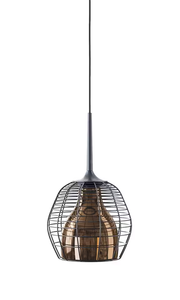 Cage Small LED Pendant Black