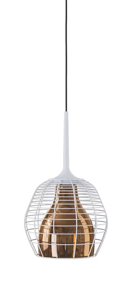 Cage Large LED Pendant White