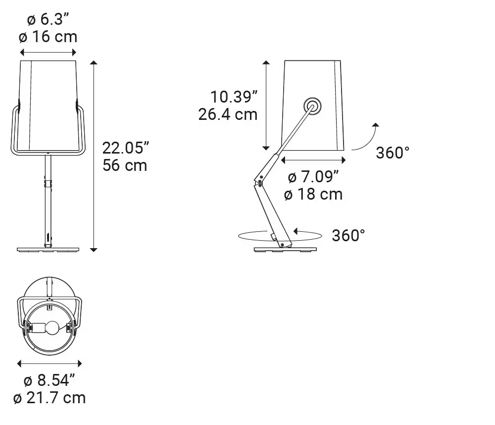 Fork LED Table Lamp Anthracite