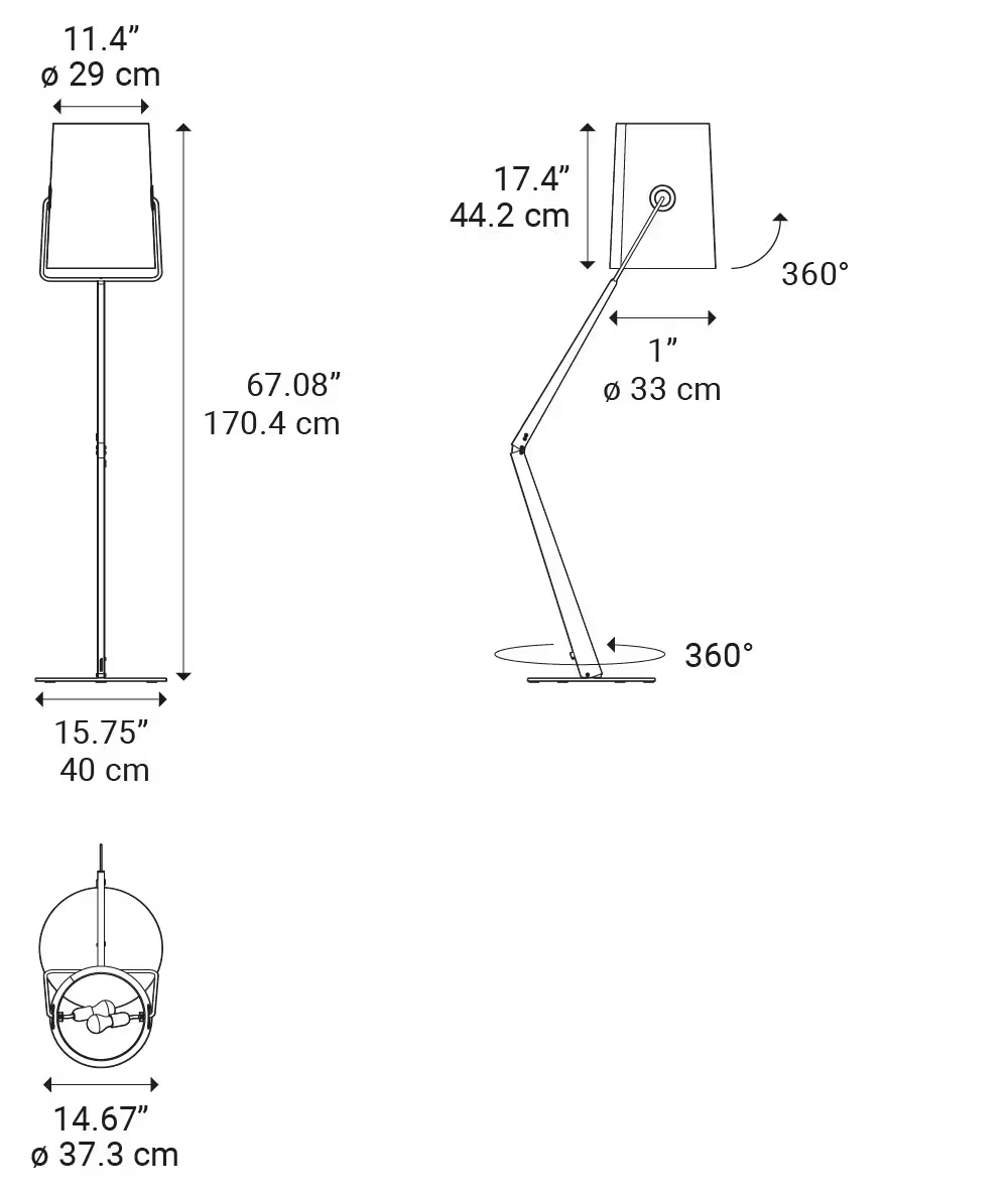 Fork LED Floor Lamp Anthracite