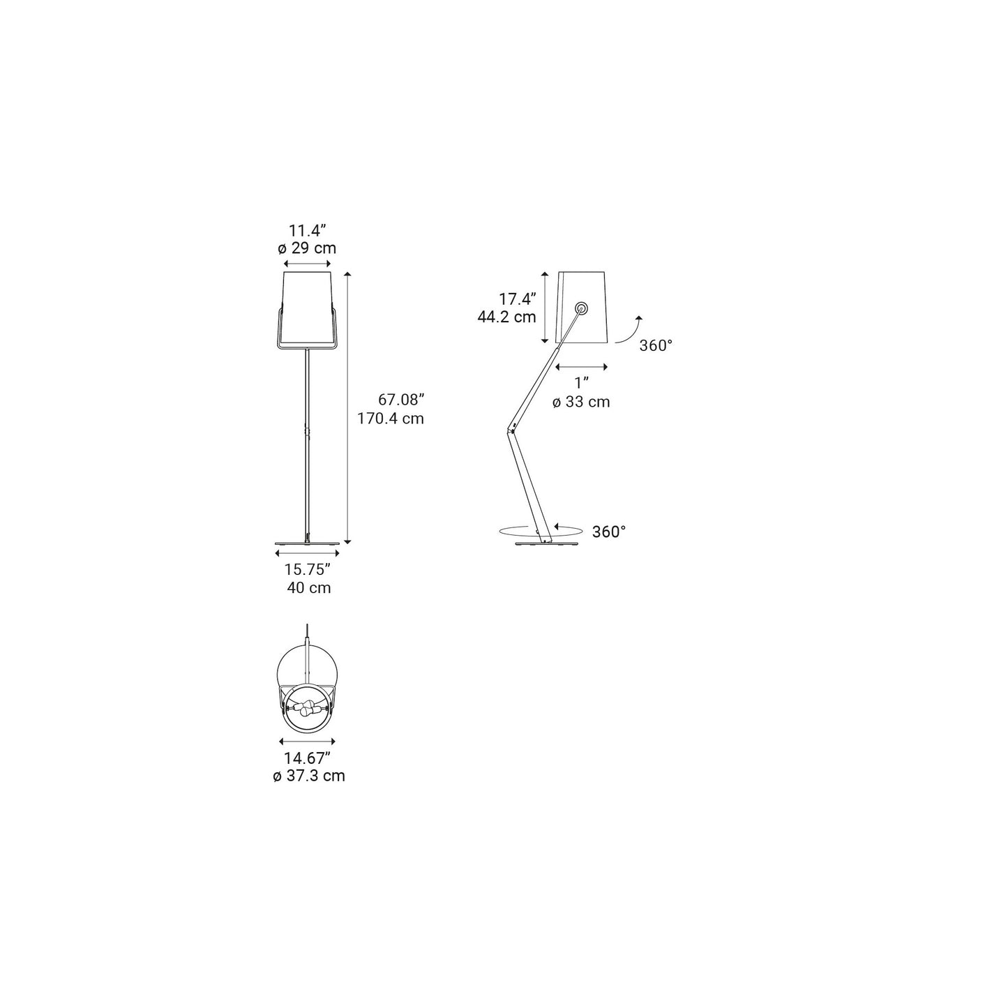 Fork LED Floor Lamp Anthracite