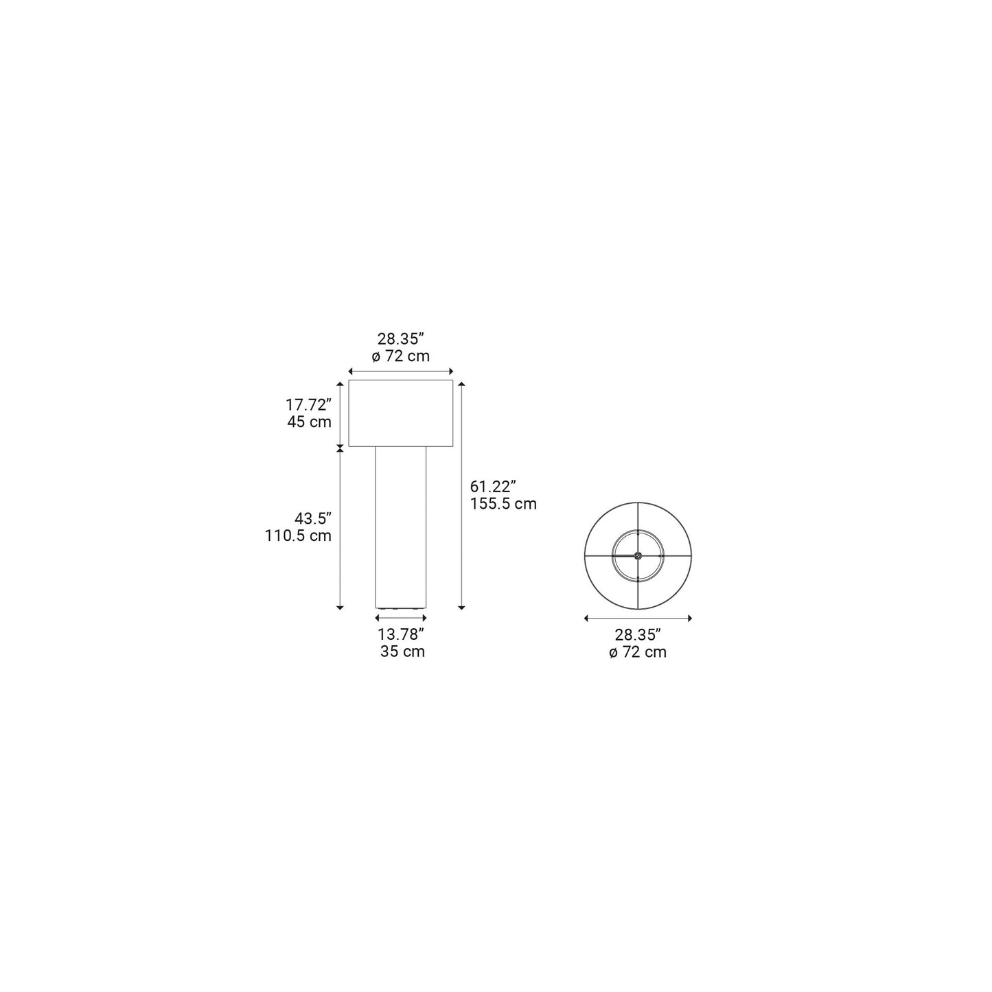 Pipe Medium LED Floor Lamp