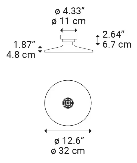 Vinyl Small LED Wall Light Black