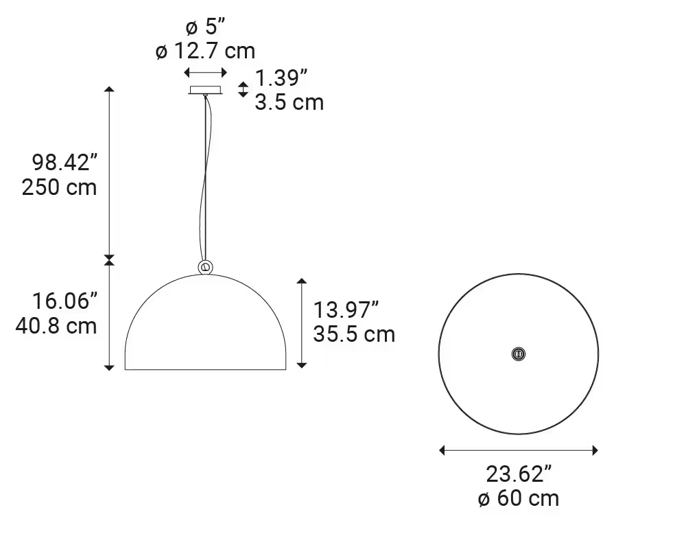 Vinyl Large LED Wall Light Black