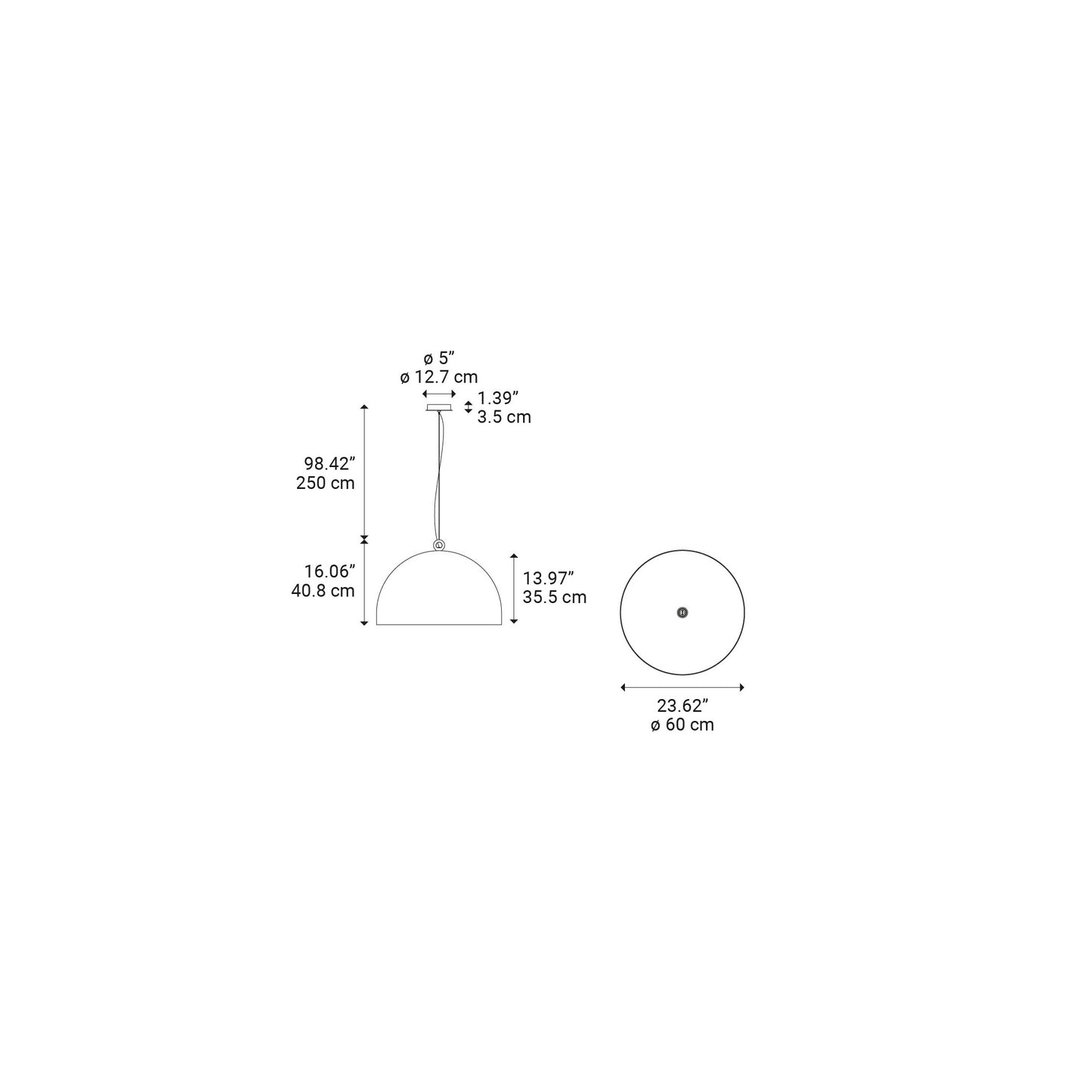 Vinyl Large LED Wall Light Black