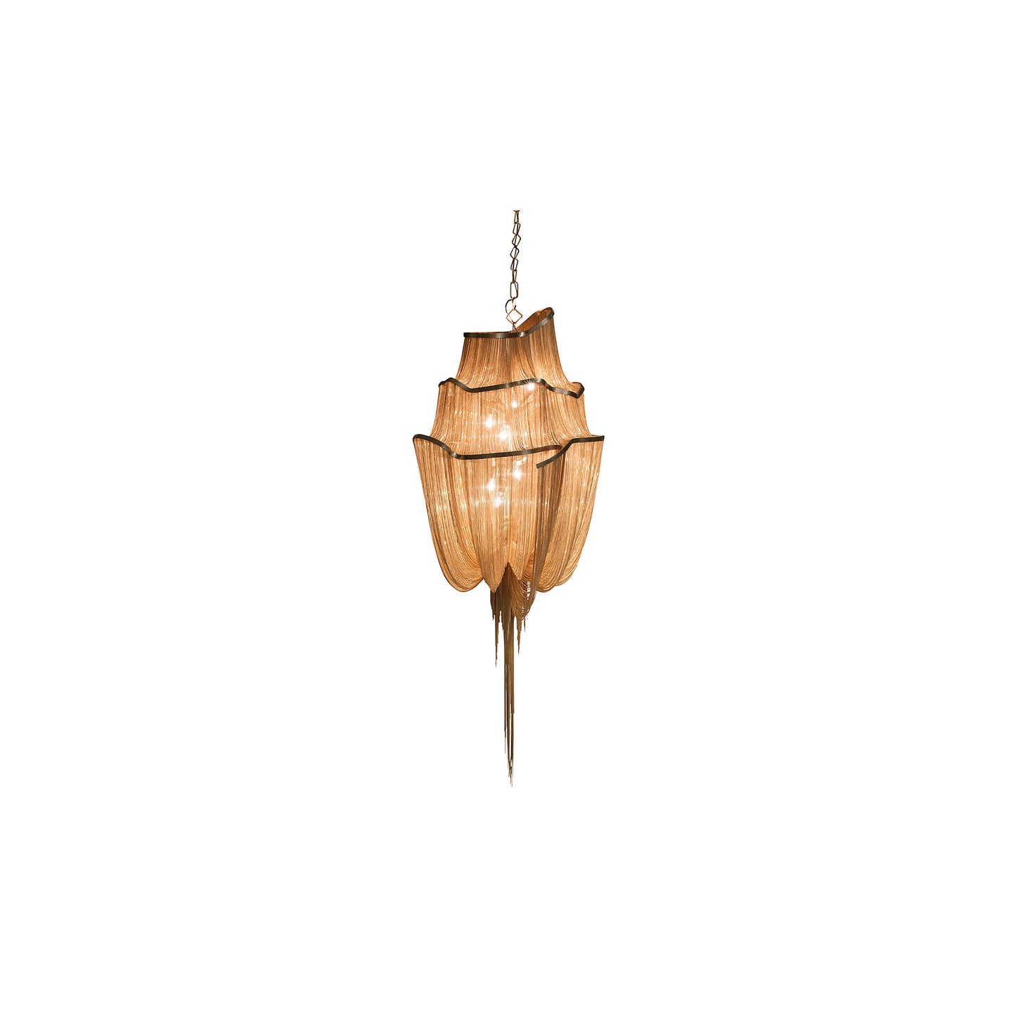 Atlantis Small Three-Tier Pendant with Shimmering Chain