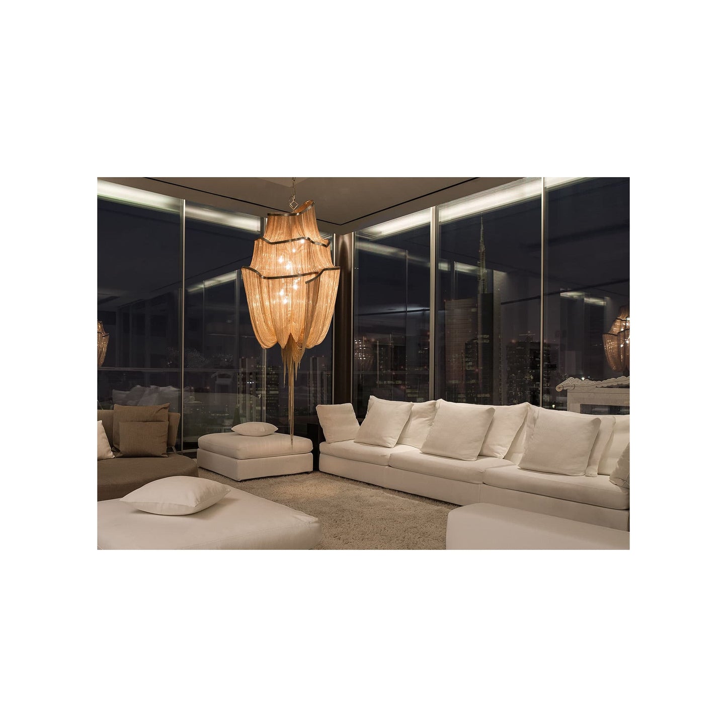 Atlantis Small Three-Tier Pendant with Shimmering Chain