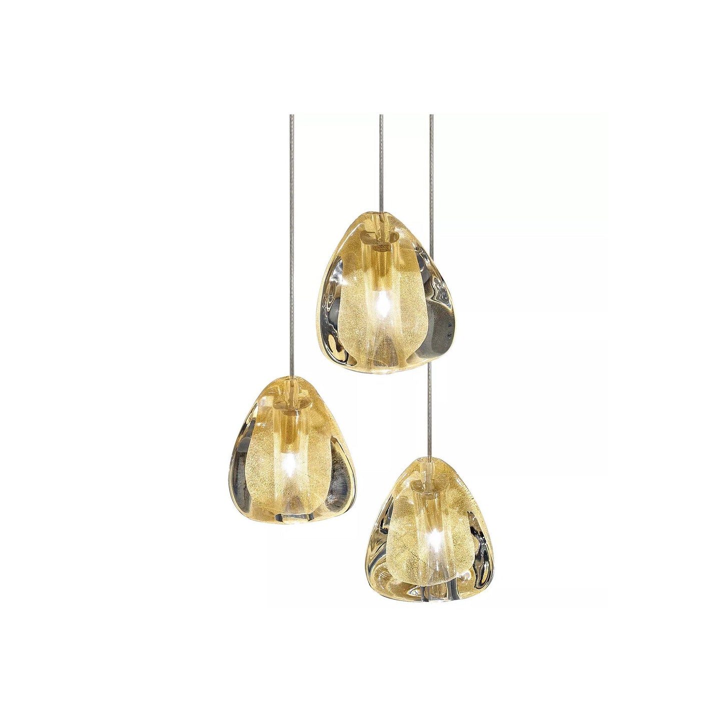 Mizu 3-Light LED Pendant with Crystal