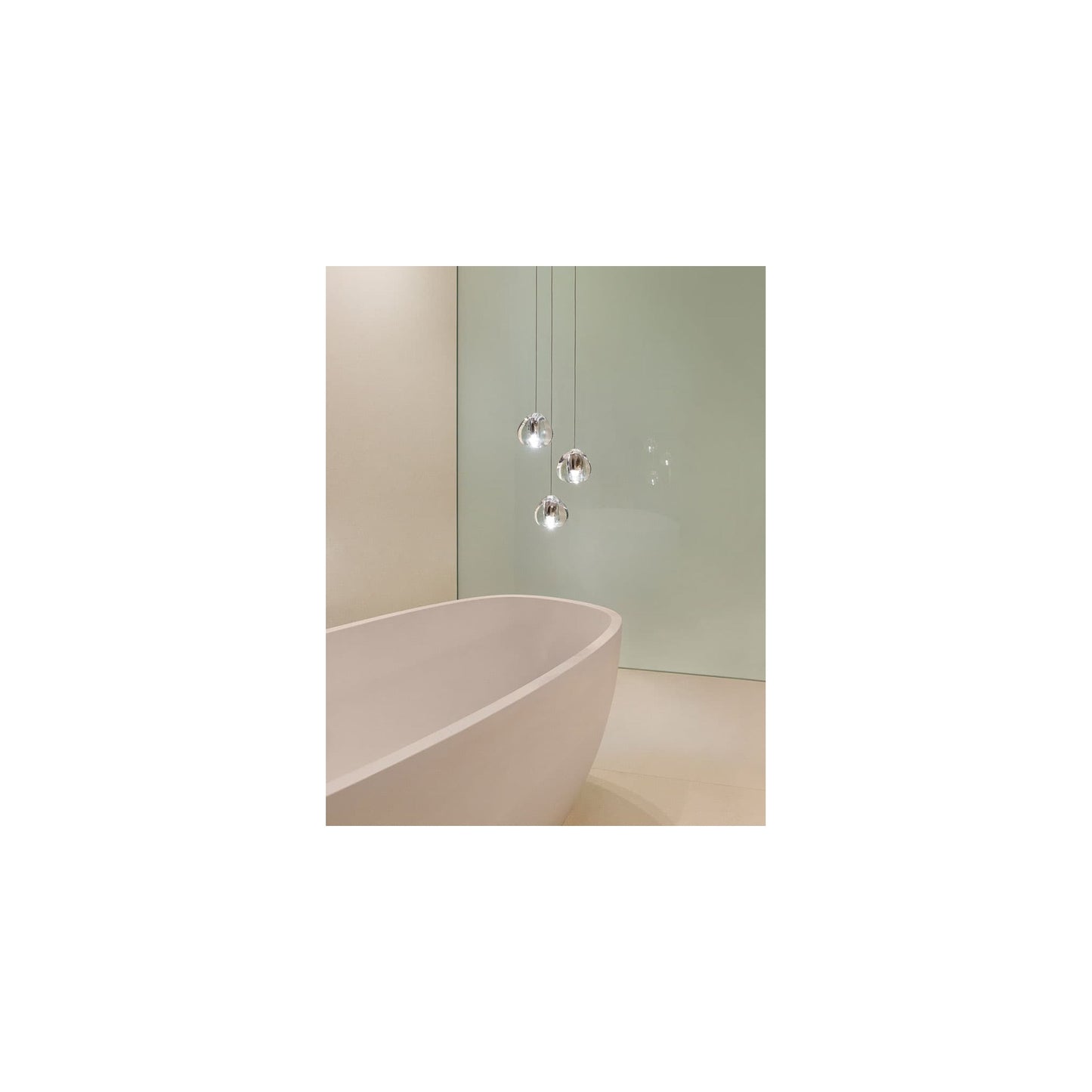 Mizu 3-Light LED Pendant with Crystal