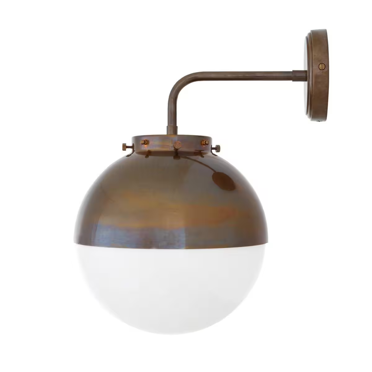 Mica Brass / Glass Dome Wall Light