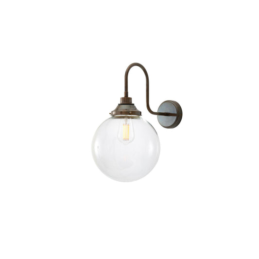 Laguna 25cm Clear Glass Gooseneck Wall Light