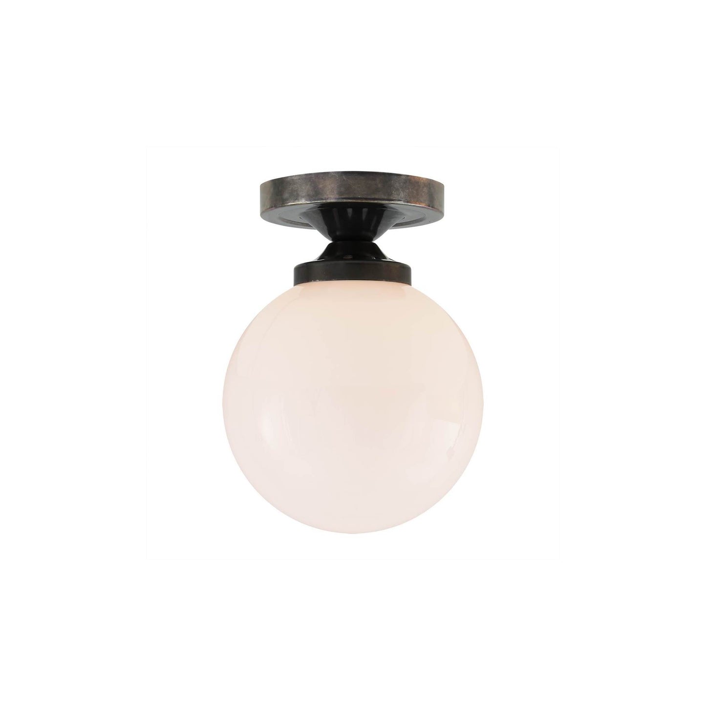 Yaounde 14cm Opal Globe Flush Ceiling Light