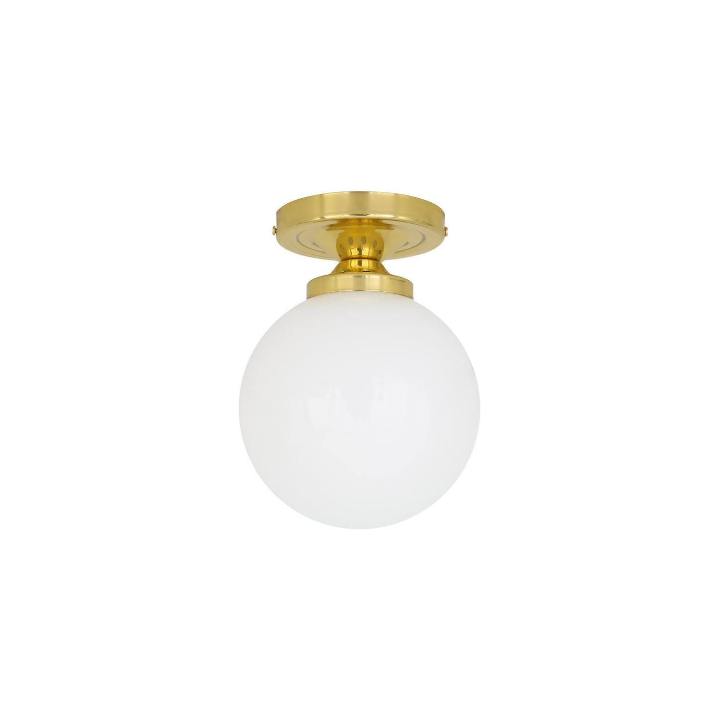 Yaounde 14cm Opal Globe Flush Ceiling Light