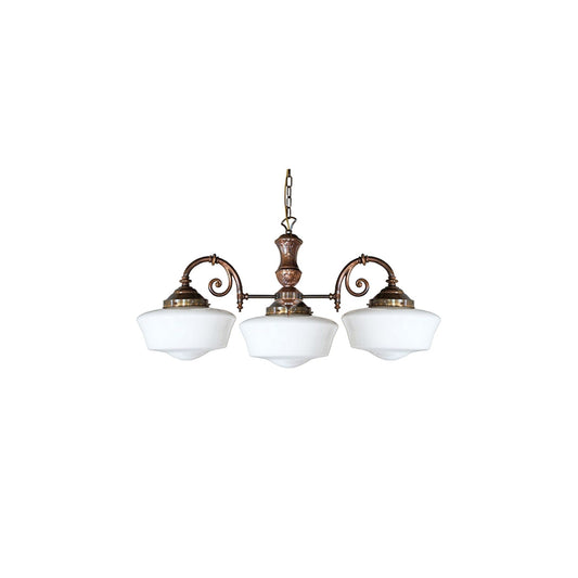 Clones 1920's Schoolhouse 3-Arm Pendant