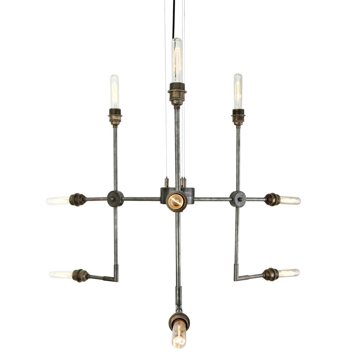 Toluca Modern Brass 9-Arm Pendant