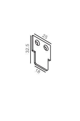 Flua Lari End Cap for Plastered‑in LED Profile