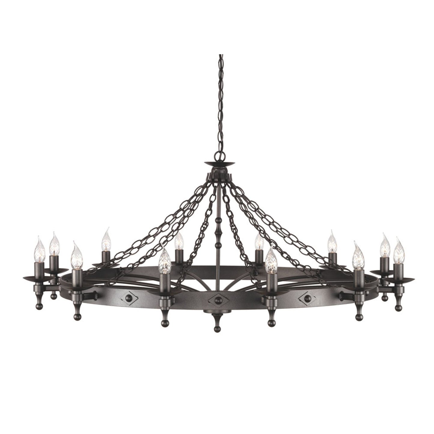 Warwick 12-Light Chandelier Graphite Black