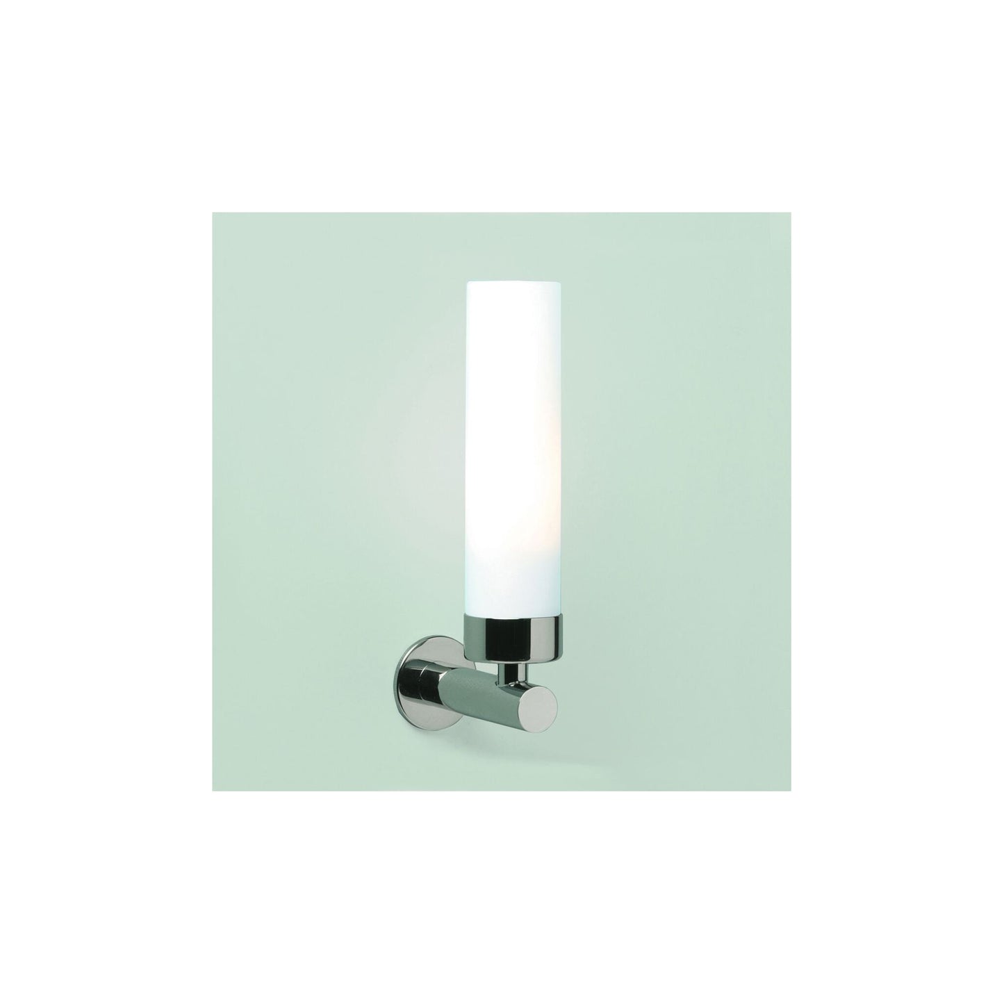 Tube 120 Wall Light Polished Chrome with Opal Glass