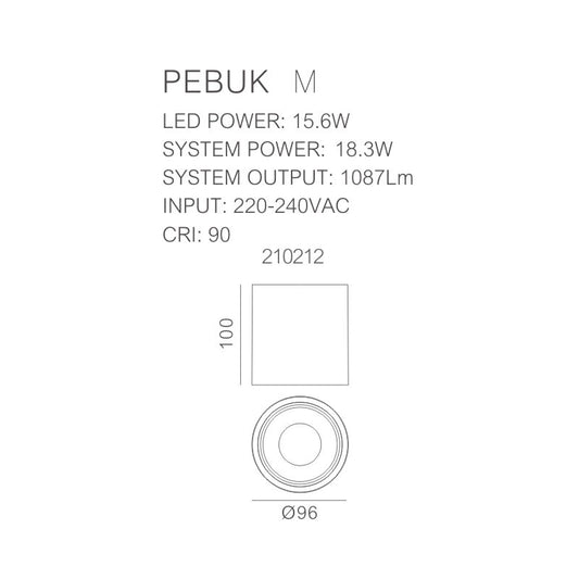 Flua Pebuk Surface Downlight