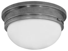 Marine Medium White Glass Flush Mount