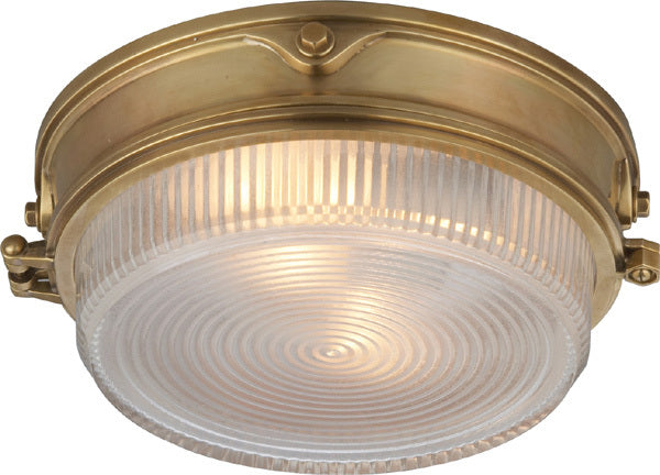 Garey Flush Mount Industrial Prismatic Glass