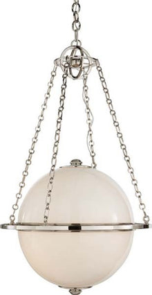 Modern White Glass Globe Pendant