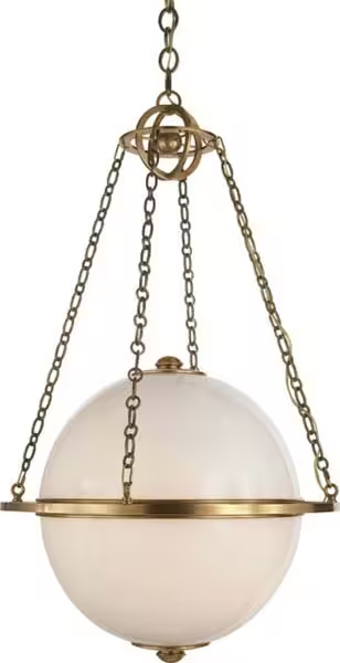 Modern White Glass Globe Pendant