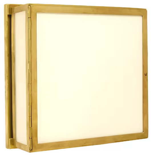 Mercer White Glass Square Box Light