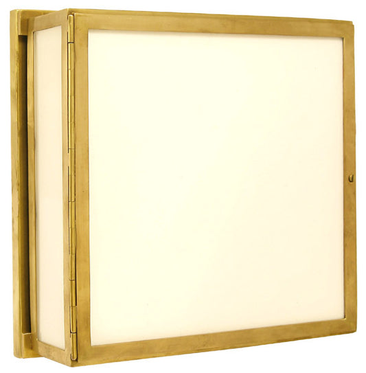 Mercer White Glass Square Box Light