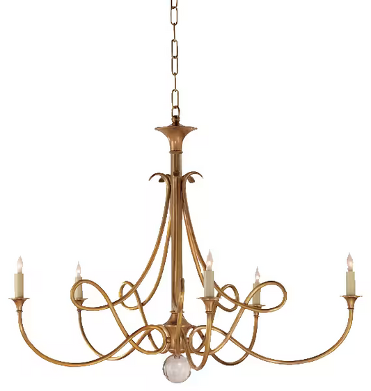 Double Twist Large Five-Light Chandelier