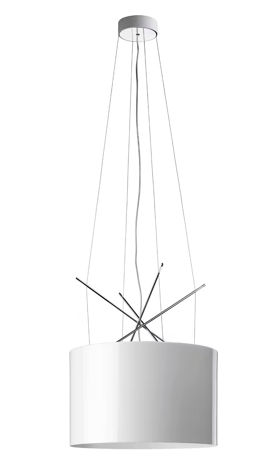 Ray S Plated Metal Pendant with Aluminium Diffuser
