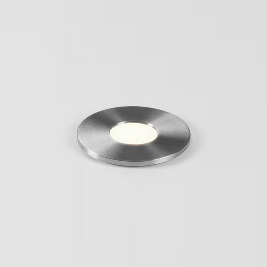 Terra Round 28 Exterior LED Ground Light in Stainless Steel