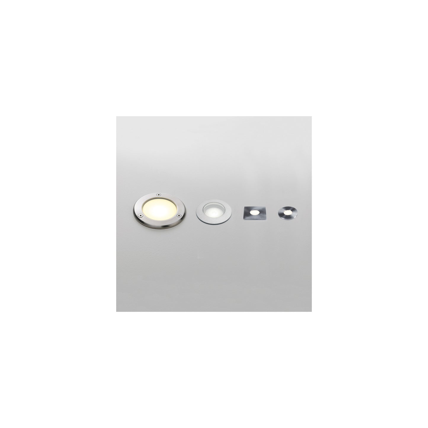 Terra 42 Round Exterior LED Ground Light in Anodised Aluminium