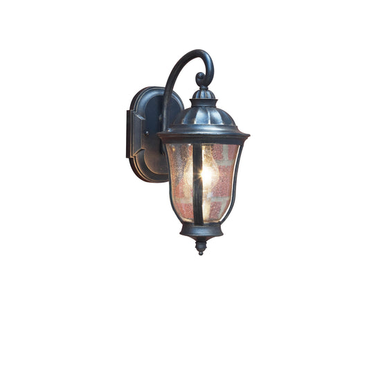 Johnson Wall Bracket Lantern Black Gold IP44
